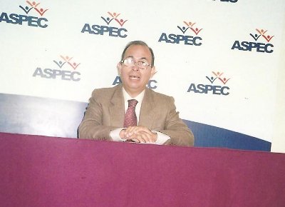 Presidente de ASPEC, Crisólogo Cáceres