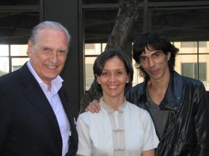 Peter Berger,  Arantxa Gutiérrez y el bailarín Gil Roman película Béjart Ballet Lausanne. Foto Patrick Sheridan