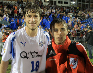 Leonardo Di Lorenzo y Diego Buonanotte. Foto cortesía del Impact de Montreal Leonardo Di Lorenzo y Diego Buonanotte