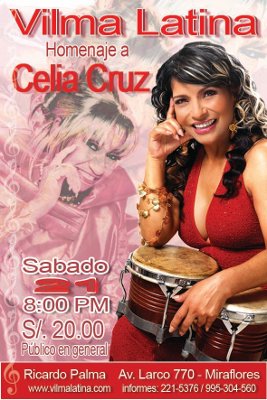 Afiche Vilma Latina: Homenaje a Celia Cruz