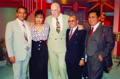 Freddy Roland,July Pinedo, Paco Maceda y Luis Abanto Morales