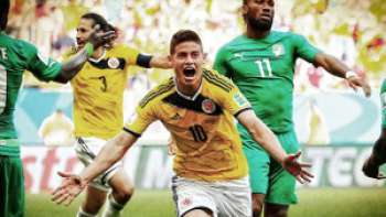 El delantero del equipo de Colombia - El talentoso James Rodriguez