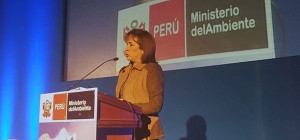 La Ministra del Medio Ambiente, Sra. Elsa Galarza