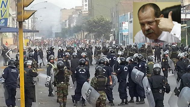 Turbas y policías se enfrentaron en La Parada