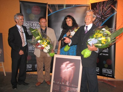 Marc Tremblay con equipo Panzera: Maria Grazia Gerbaudo, Pierpaolo Serafino y Pierre Walder.  Foto Patrick Sheridan