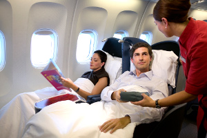 Asientos en clase ejecutiva. Foto cortesía LAN