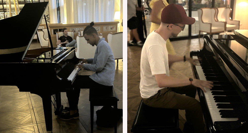 Dominican pianist Jonathan Figuereo and Lucien Dubois - Photo : Frida Velarde