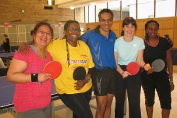 Camaraderie with players from Kenya, Viena and Canada